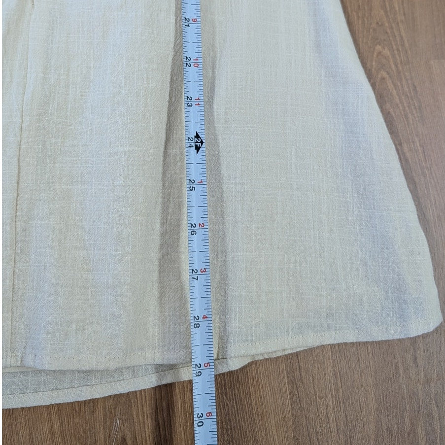 Sabo Dimmi Dress Womens 2 Yellow Cotton Sleeveless One Shoulder Mini NWT