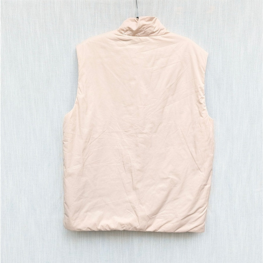 Swag42 Vest Unisex Womens Mens M Cream Sleeveless Full Zip