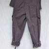 Anthropologie ASKK NY Cargo Jumpsuit Womens 1 Long Sleeve Button Front Wide Leg