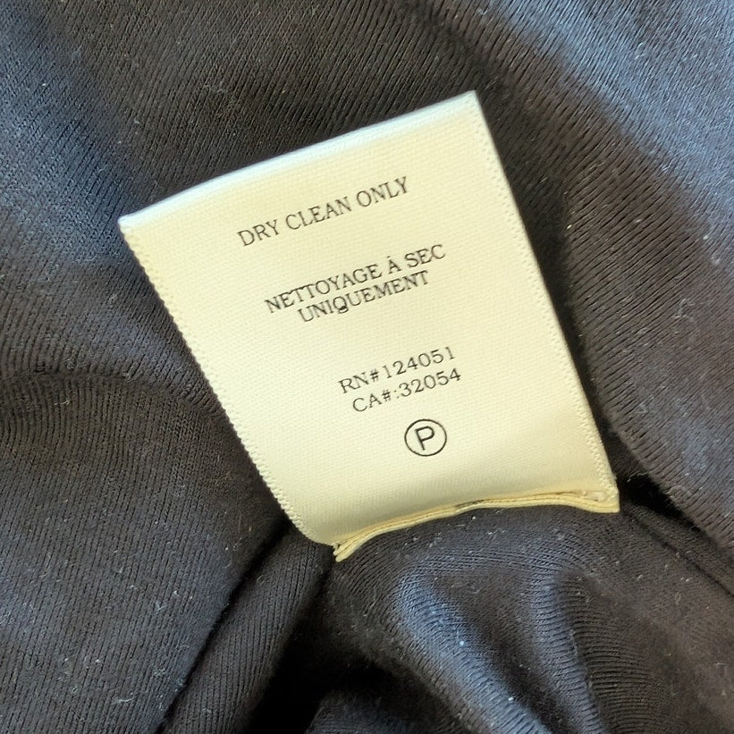 Anthropologie Porridge Black Velvet Lace Tie-Back Blouse Long Sleeve Top, sz XS