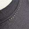Monrow (Revolve) Embellished 100% Cotton Stretchy Black Tank Top, size XS