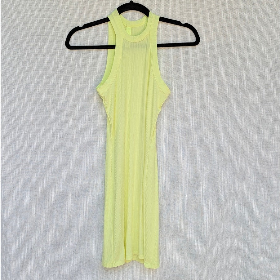 SKIMS Soft Lounge High Crewneck Tank Mini Dress Womens XS Lemonade Sleeveless