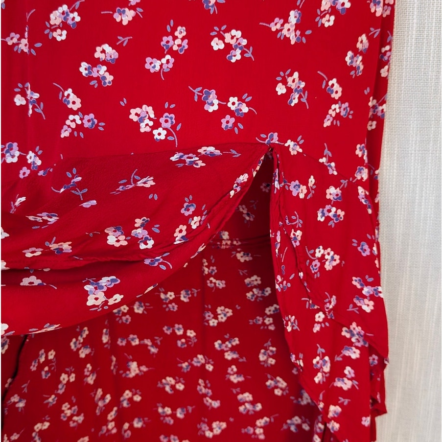 Flynn Skye Nadia Tiered-flounce A-line Midi Skirt In Ciao For Now, size L