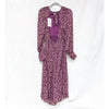 NWT Sézane Purple Robe Priscilla Floral Backless Midi Maxi Dress, size 40/L