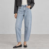 Frank And Oak Linda Balloon Fit High Rise Jeans in Light Wash Size 26
