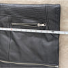 Barneys Men's Originals Black Leather Moto Biker Full Zip Jacket, size M