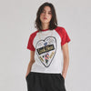 Desigual Heart Top Womens EU L/US M Short-sleeve Print Cotton T-shirt NWT