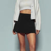 Reformation Liene Black High-rise A-line Mini Skort Skirt, size XL