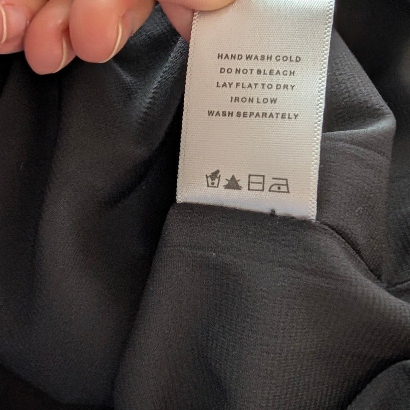 NBD Once Again Black One Shoulder Slit Midi Maxi Gown Dress, size S