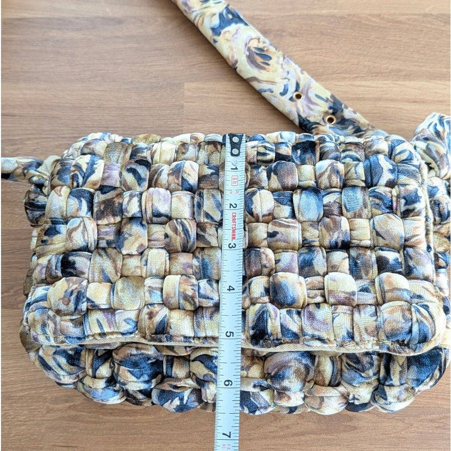 Daily Practice by Anthropologie Woven Velvet Crossbody Bag