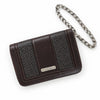 Burberry Vintage Leather Wallet with Chain Black Plaque Logo Bifold Rare