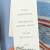 Veronica Beard Arrowe Jacket Blazer Womens 12  Blue Multi Striped Crewneck NWT