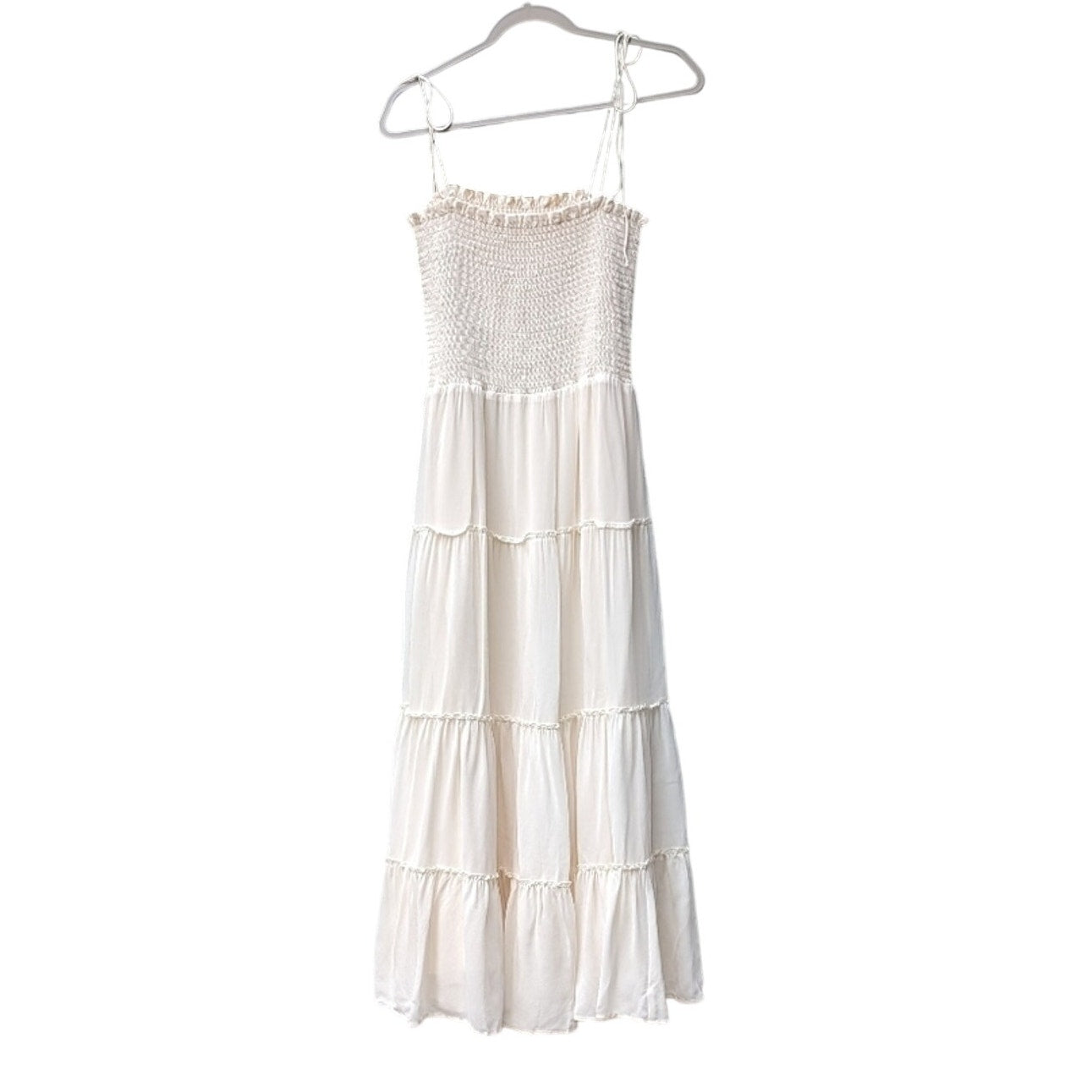 New Reformation Nira Flowy Maxi Dress Ivory Women’s Size XL