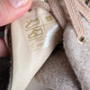 Max Mara Tunny Beige Textile/Leather Platform Sneakers, size EU37.5/US7.5