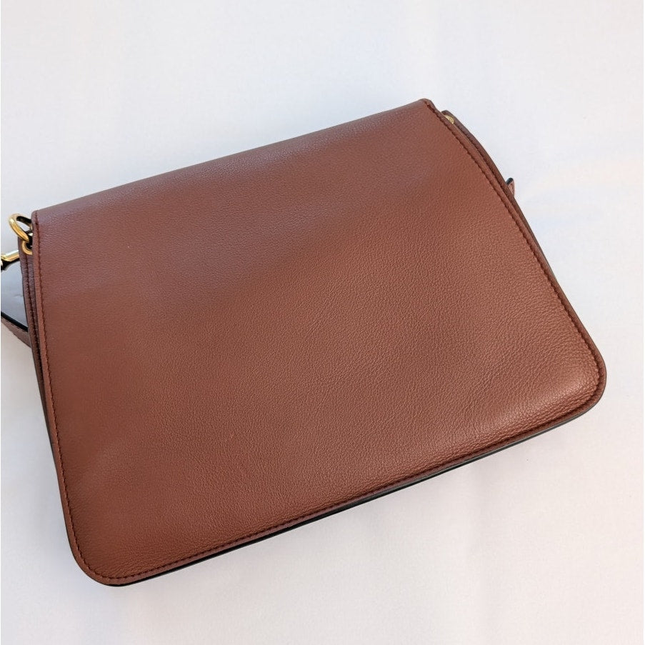 JW Anderson Pierce Brown Leather Medium Handbag Shoulder Bag