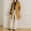 J.Crew City Trench Coat F5341 Womens 2 Tan Double-breasted Cotton Long Sleeve