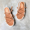 Brochu Walker Dawson Espadrille‎ Sandals Womens 10 Brown Strappy Suede Leather