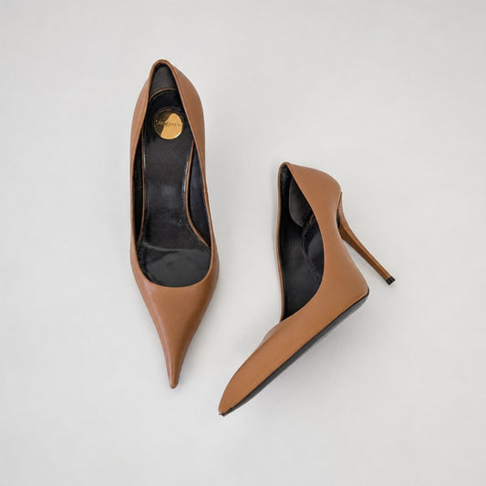 Saint Laurent Élysée 105 Pumps Womens EU40/US10 Smooth Leather Stiletto Heels
