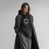 AllSaints Etienne Tierra Hoodie Unisex Womens Mens S Black Long Sleeve Logo