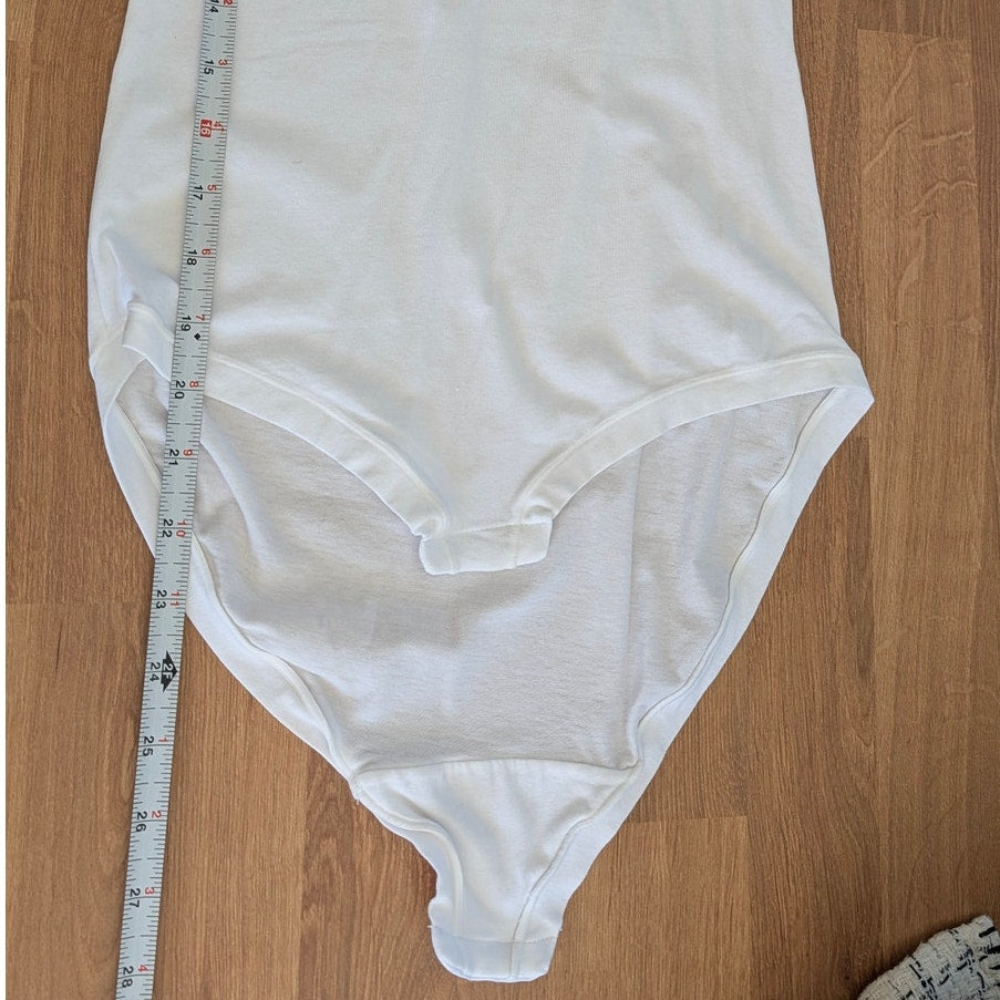 United Colors of Benetton Super Stretch Cotton Bodysuit Womens XS/S White NWOT