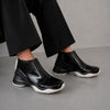 Fendi Vernice Tecn Crosta Logo Sneakers Womens EU40/US 10 Black Patent Leather