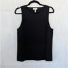 COS Tubular Knit Tank Top Womens L Black Sleeveless Jersey Slim Fit