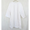Jenni Kayne Linen August Dress Womens L White Relaxed Mini Shirt 3/4 Sleeve