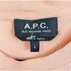 A.P.C. Men's Peachy Pink Cotton Chest Pocket Crew Neck T-Shirt Size L