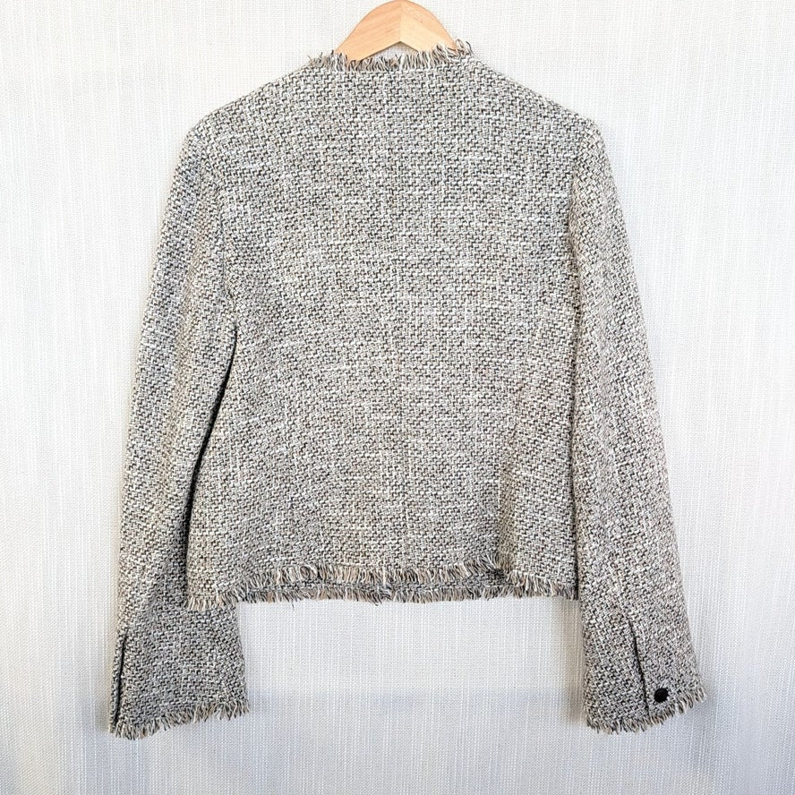 NWT Rag & Bone Carmen Tweed Fringe Cropped Jacket Size 10