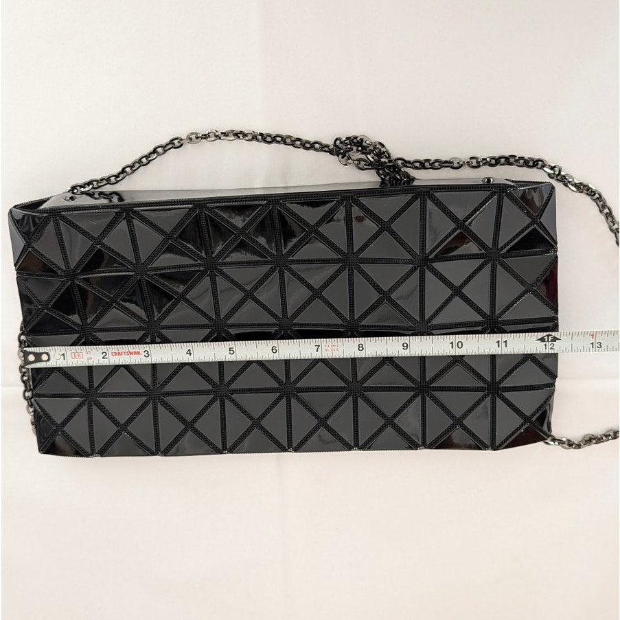 Bao Bao Issey Miyake Prism Chain Clutch Black PVC Shoulder Bag