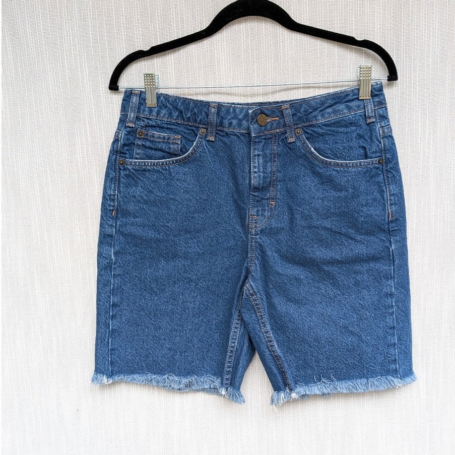 BDG Urban Outfitters Jean Shorts Womens 27 Blue Denim Mid-rise Bermuda Cutoff