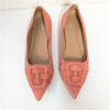 Aquatalia Jojo Dusty Pink Suede Leather Pointed Toe Flats Shoes Womens 9.5M