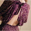 NWT Sézane Purple Robe Priscilla Floral Backless Midi Maxi Dress, size 40/L