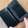 Coach Wallet Unisex Signature Black/Brown Leather Card Holder Tech Phone Wallet