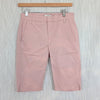 Vince Bermuda Shorts Womens 0 Pink Cotton Stretch Mid-rise Chino Long