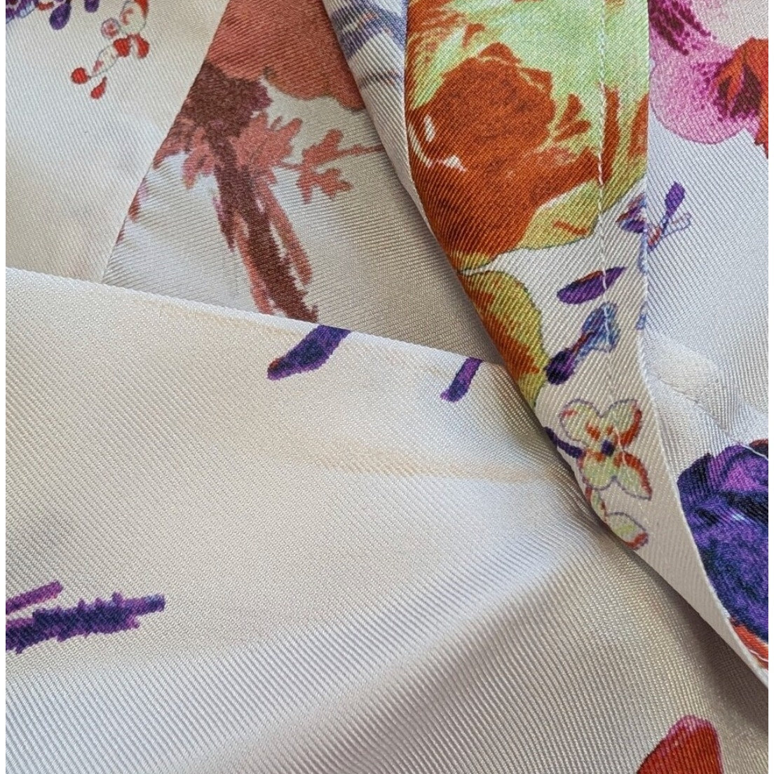 DIOR x KAWS 2019 Bouquet De Fleurs Shirt Womens US 39/M Floral Silk Button-up