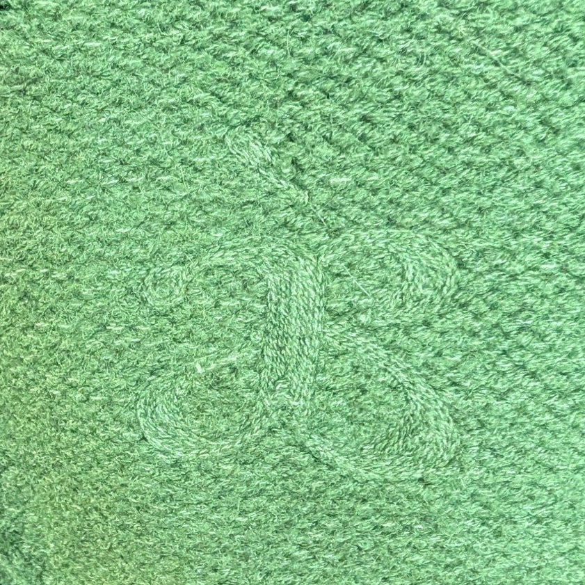 Aelfric Eden Green Oversized Cable Knit Mock Neck Long Sleeve Sweater Size M