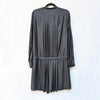 BCBGMAXAZRIA Alyn Black Long Sleeve Pleated Drawstring Mini Dress, size XS