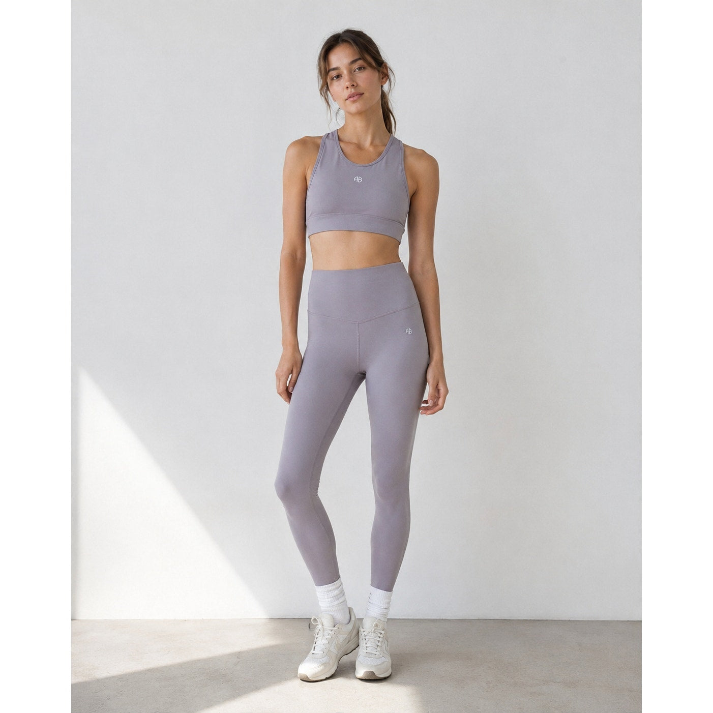 Anine Bing Sport Set Womens Blair Bralet Top XS & Blake High Waist Leggings S