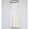 Saylor Evangelina Crochet Dress Womens XS White Sleeveless Cotton Midi Maxi