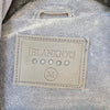 Blank NYC Morning Suede Moto Jacket Womens M Blue Long Sleeve Zip