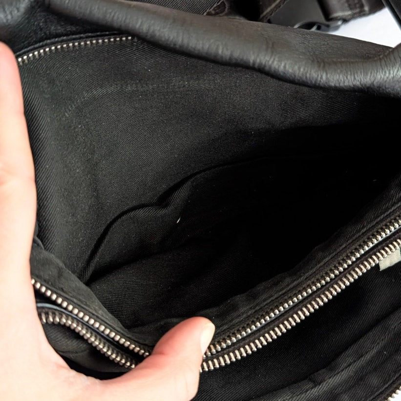 Off-White Logo Print Belt Black Leather Italy Bag Fanny Pack