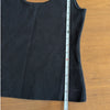 Aqua Black Knit Ribbed Slim Fit Sleeveless Sculpt Tank Top, size S