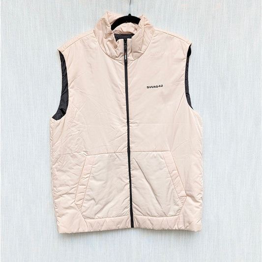 Swag42 Vest Unisex Womens Mens M Cream Sleeveless Full Zip