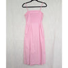 Maeve Sleeveless Fitted A-Line Midi Dress Womens M Pink Striped Pleated Detail