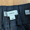 Vince Linen Blend Belted Cargo Cropped Pants Black Size M