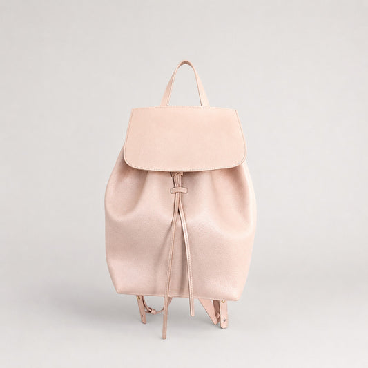Mansur Gavriel Grained Calfskin Leather Bucket Mini Backpack Rosa