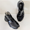 Fendi Vernice Tecn Crosta Logo Sneakers Womens EU40/US 10 Black Patent Leather