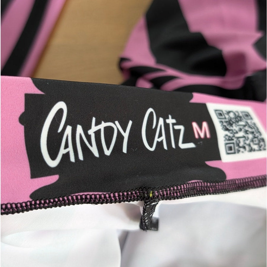 Candy Catz BnW Bossy Skeleton Costume Womens M Purple OP Long Sleeve Jumpsuit
