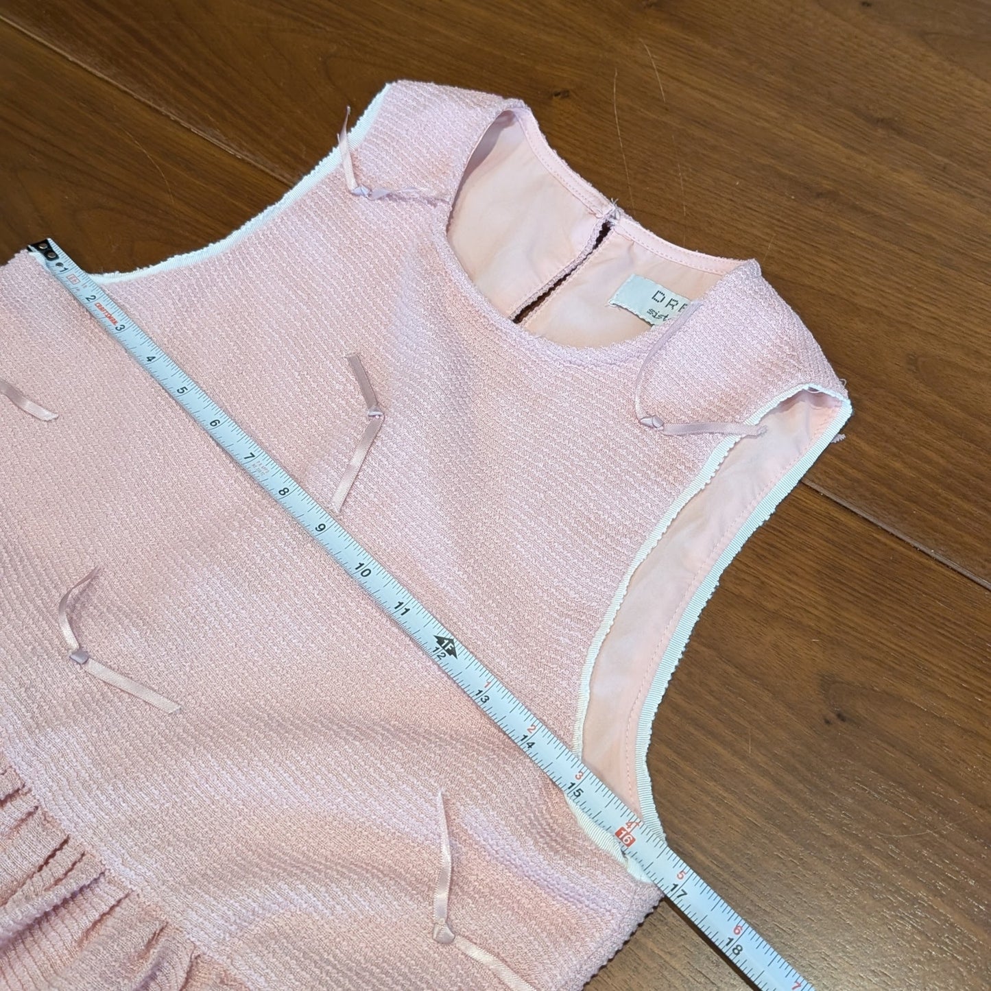 Dream Sister Jane Pink Bow Embellished Sleeveless Midi Dress, size S